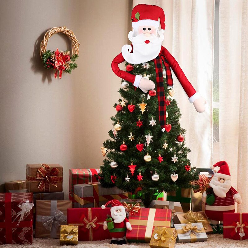 Kerstboom Topper Ornamenten Kerstman Met Hoed Xmas Boom Decoratie Voor Thuis GHS99