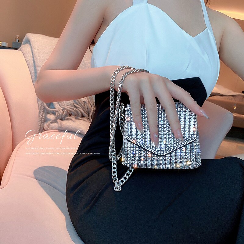 Jiomay strass-abendtasche, luxushandtasche für damen, 2022 pu ledergeldbörsen, sommer-mädchen-ketten-Kupplung-schultertaschen