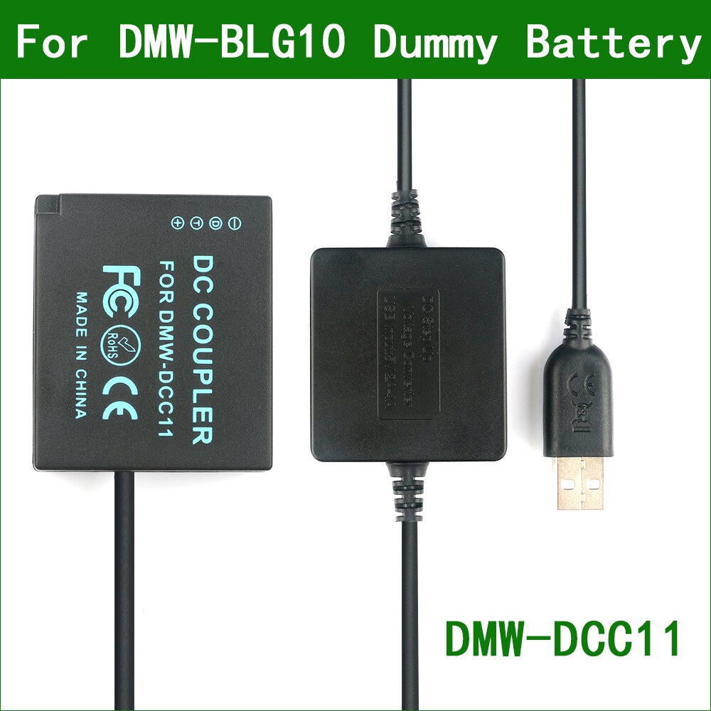 5V Usb Naar DMW-BLG10 BLE9 Dummy Batterij DMW-DCC11 Power Bank Usb-kabel Voor Panasonic DMC-TZ101 DMC-TZ80 DMC-TZ81 DMC-TZ85 DC-ZS70