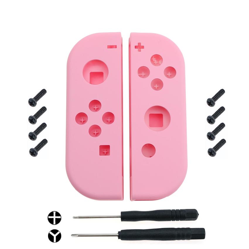 1 Pair Controller Kit di Riparazione Alloggiamento Della Copertura Borsette per il Caso di Nintendo Interruttore Joy-Con FAI DA TE In Plastica di Copertura Controller Cacciavite vite: A-A Pink