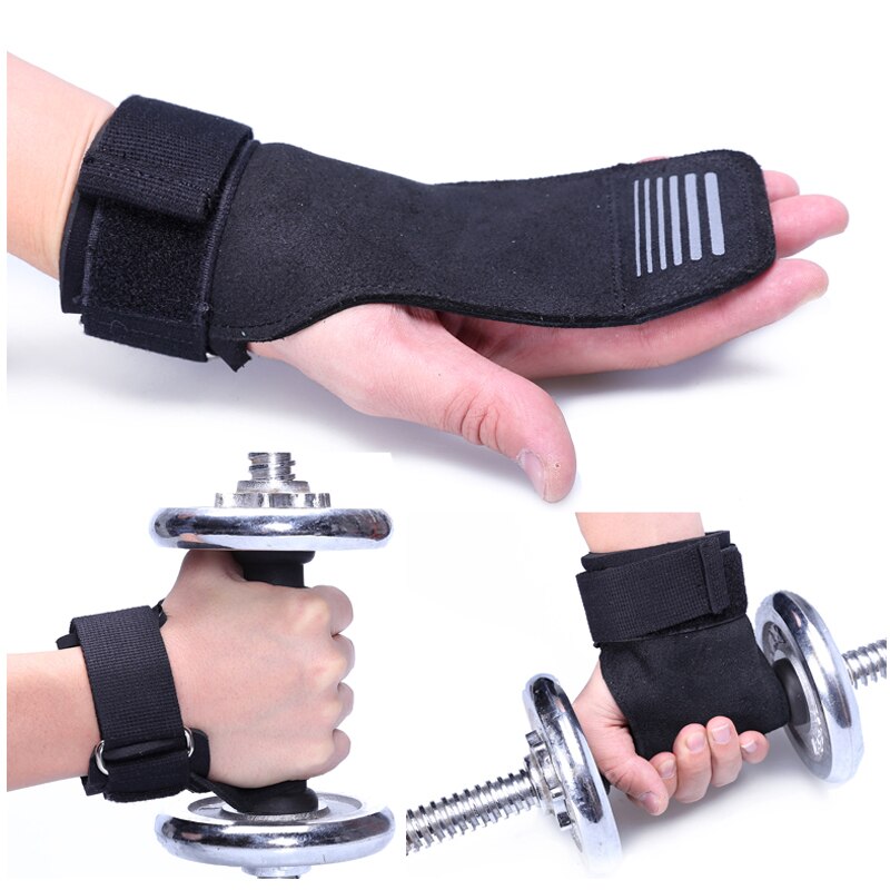 Fitness luvas de levantamento de peso punho protetor de palma cinta haltere de levantamento de peso luvas equipamentos de ginástica luvas de levantamento de peso l269