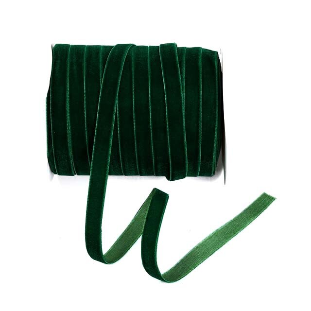 Ruban en velours 10 Yards 3/8 pouces (10mm), décoration de mariage, ruban fait à la main pour emballage , nœud pour cheveux, bricolage,: Dark Green