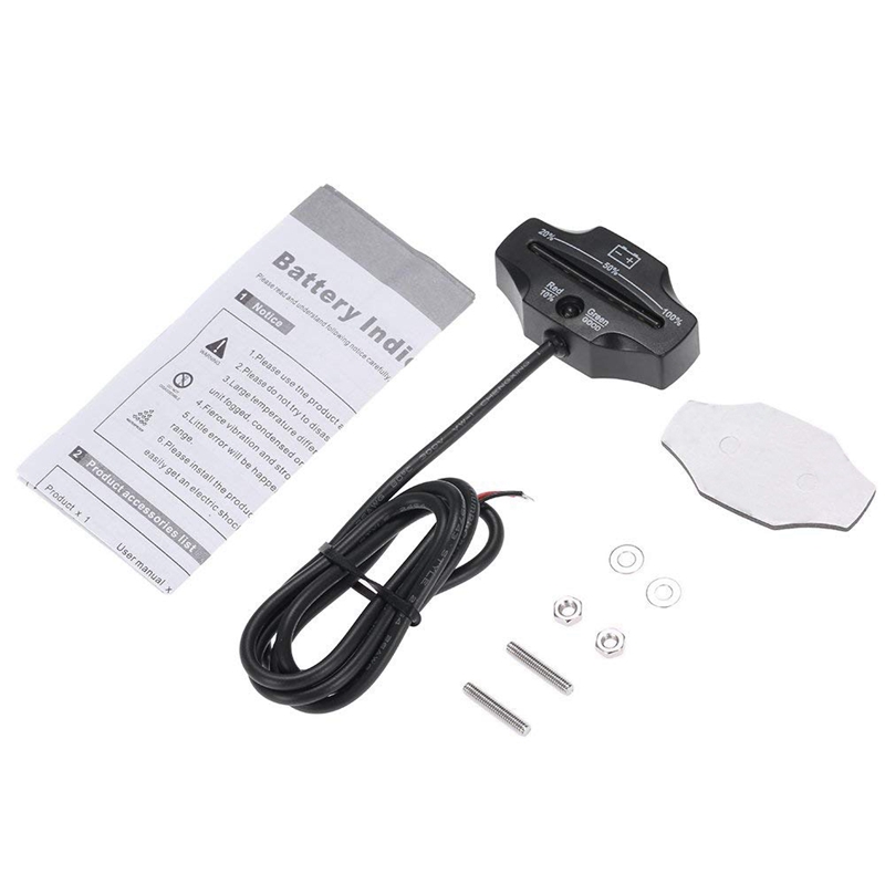 12V 24V LED Lead Acid Storage Battery Indicator Gauge Battery Level Monitor for Golf Carts Marine Motorcycle Truck Forklift