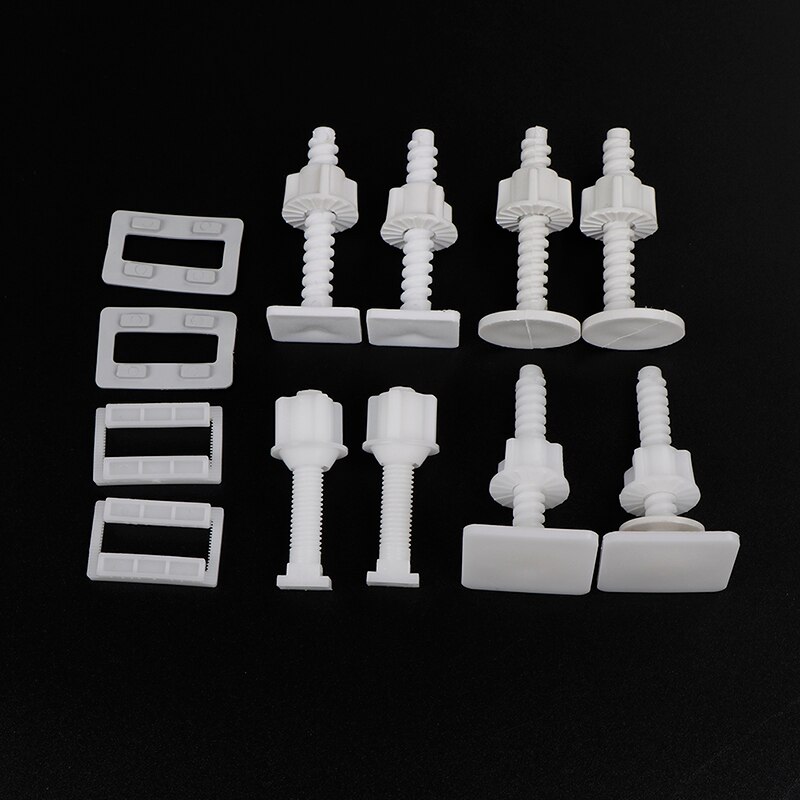 4 Pieces Toilet Seat Hinges Mountings Set with Fittings Screws For Toilet Accessories