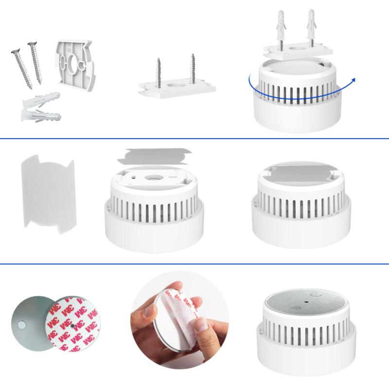 Smoke Smart Alarm Detector Voice Warn Smart Home Security Protection Alart High Sensitive Infrared Photoelectric Sensor