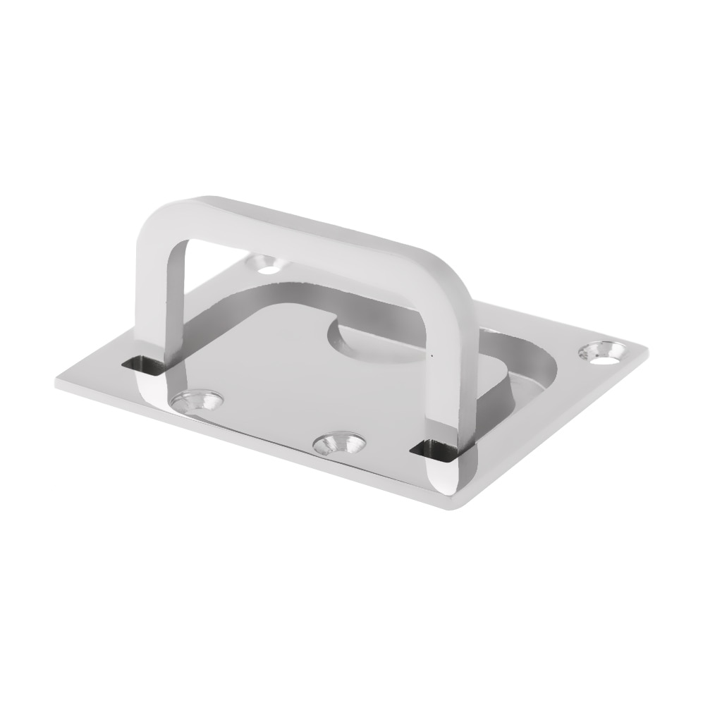 316 Marine Grade Stainless Steel Boat Hatch Locker Liftting / Pull Ring Handle Boat Cabinet Hardware 75x55mm Surface Polishing