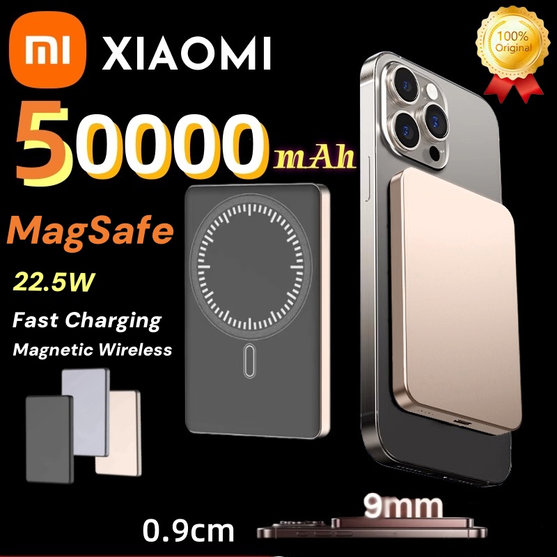 Xiaomi 50000mAh Power Bank magnético inalámbrico 22,5 W Ultra capacidad carga súper rápida Power Bank para iPhone 16 15 Pro Max