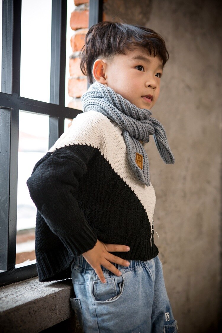 Winter warme baby gebreide sjaal kinderen jongens meisjes breien effen sjaal halskraagwarmer sjaals accessoires