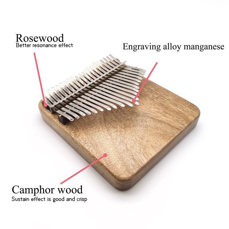 Handgemaakte 21 Key Kalimba Kamfer Hout Duim Piano Toetsenbord Instrument Muziek