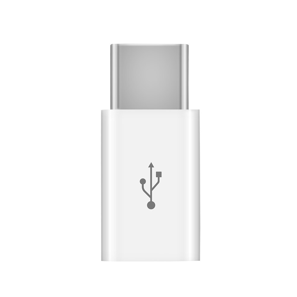 Pequeno micro usb fêmea para tipo c macho, requintado, adaptador conversor geral para tipo c samsung: White