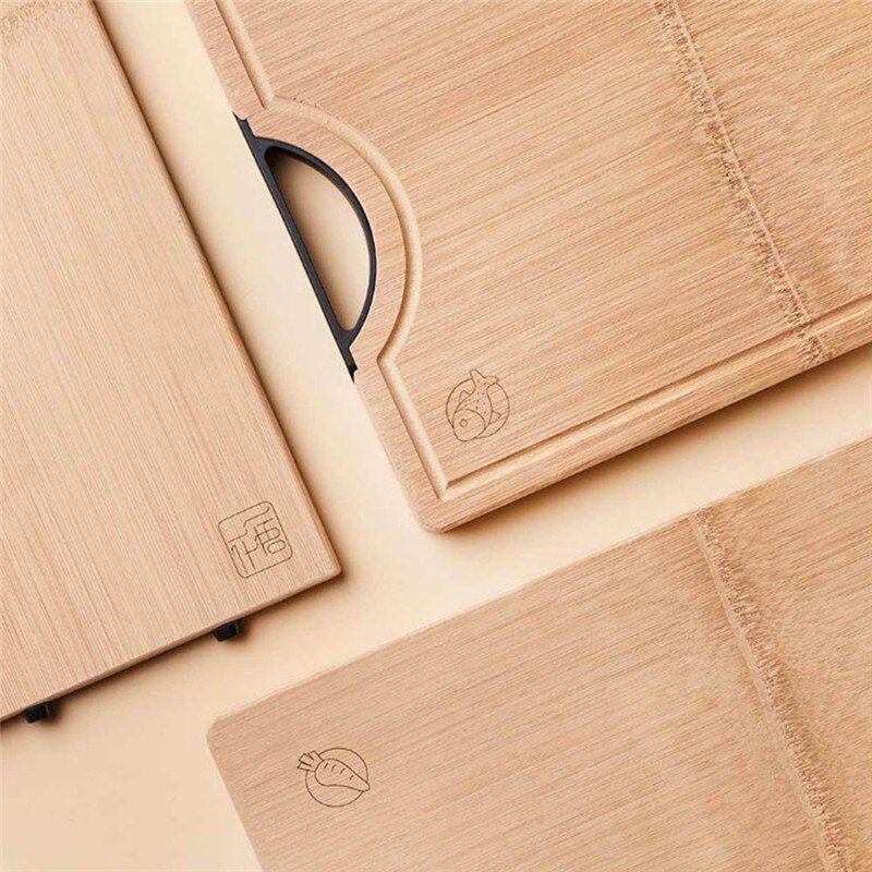 Xiaomi yiwuyishi bambu skärbräda kök tjock skärbräda grönsak kött verktyg kök tillbehör skärbräda s,l