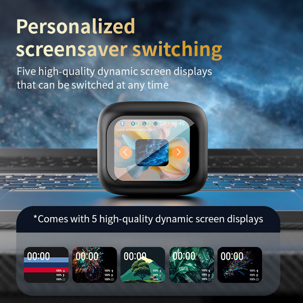 voll-Touchscreen-Kopfhörer ANC Bluetooth 5.4 Ohrhörer mit Geräuschunterdrückung, kabellose in-Ohr-ENC-Ohrhörer mit Mikrofon für Smartphone