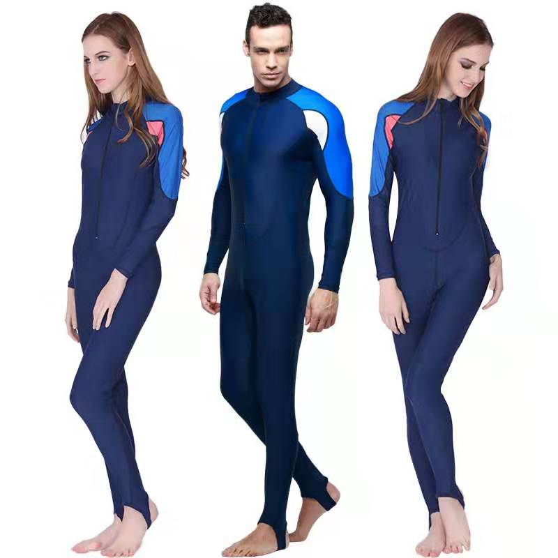 SBART UPF50+ Lycra Surfing Rush Guards Women Men Long Sleeve One-Piece Spearfishing Swimming Scuba Diving Surfing Rush Guards