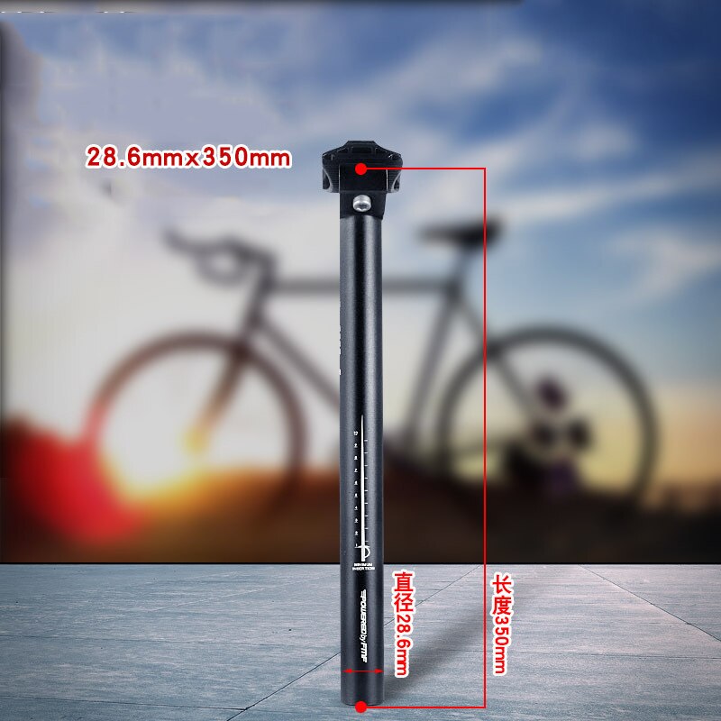 Aluminiumlegering mtb racefiets fiets zadelpen 25.4/27.2/28.6/30.4/30.8/31.6mm*350/450mm mountainbike zadelpen zitbuis: 28.6350mm
