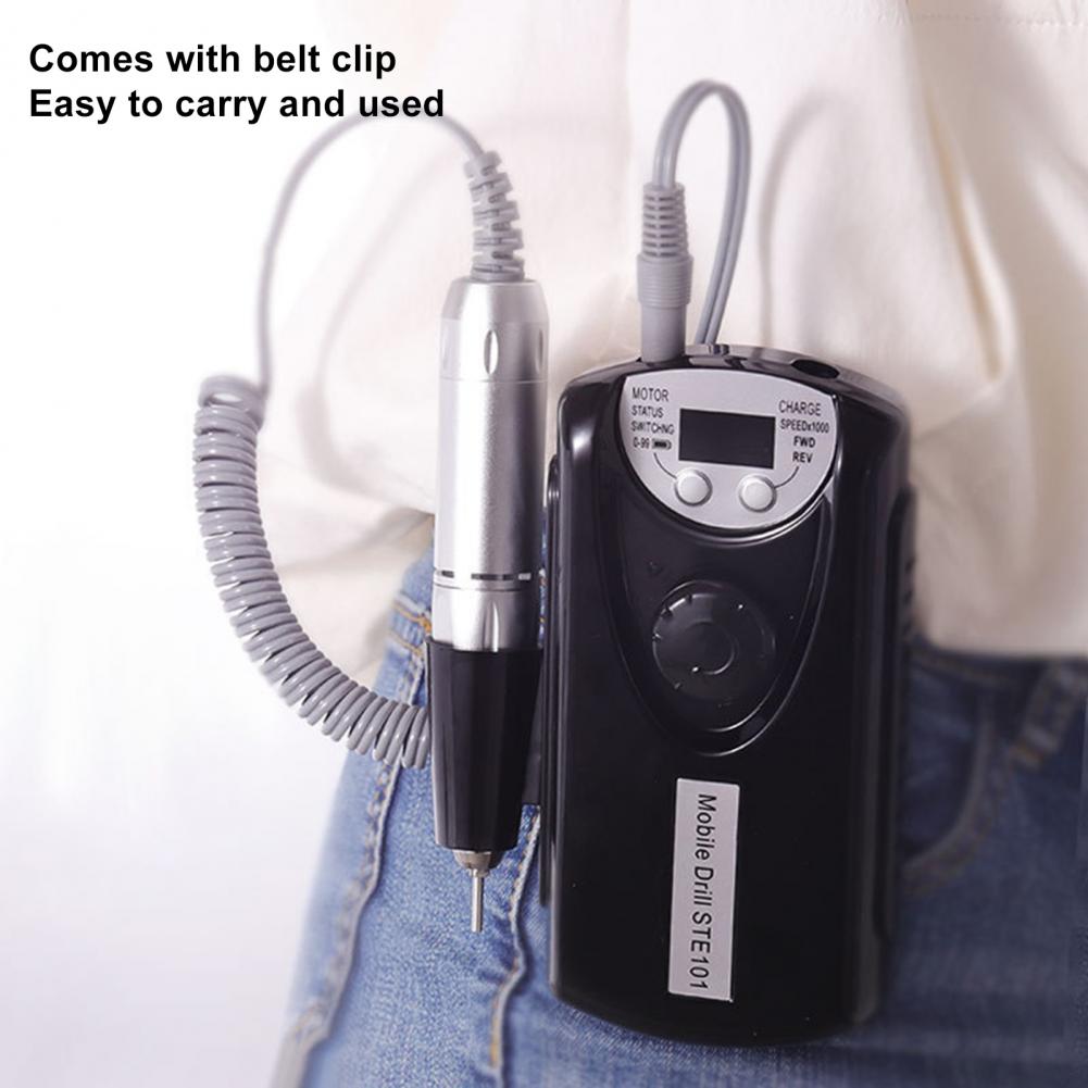 1Set Stijlvolle Nail Boor Machine Te Dragen Abs Manicure Tool Elektrische Nail Art File Boor Voor Schoonheid Nagel pen Machine