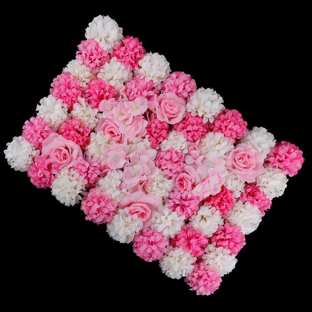 Silk Rose Flower Wall Panel Artificial Blossom Flowers Wedding Background