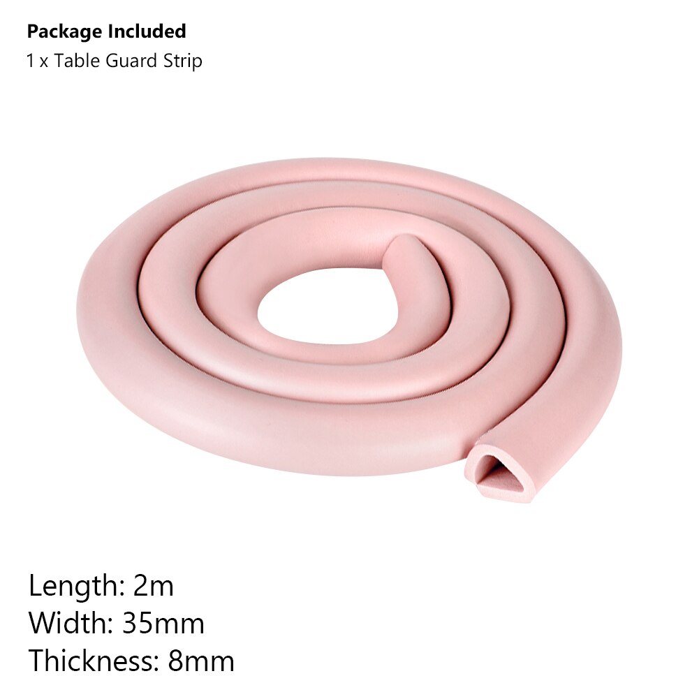 Soft Safety Baby Desk Table Edge Guard Strips Security U Shape Kids Protection Bumper Edge Angle Home Anti-collision Strips: pink