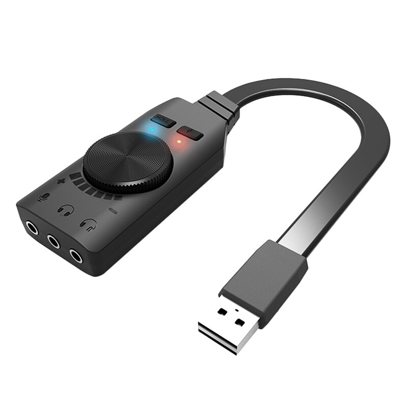 7.1ch externe usb-geluidskaarten 3.5mm microfoons headset 2 in 1 o converter met instelbaar volume usb-geluidskaart
