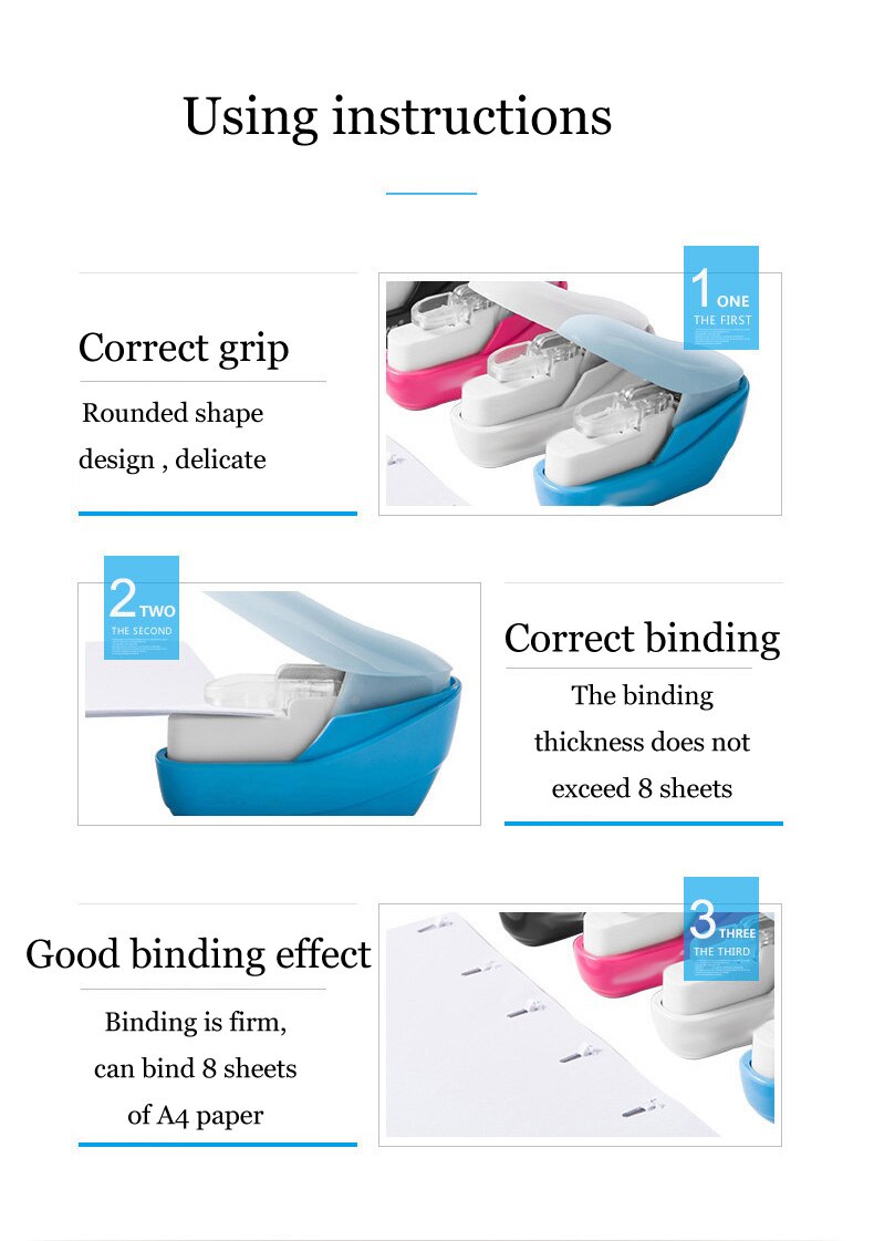 Stapleless stapler Needleless stapler Stapleless labor-saving stapler