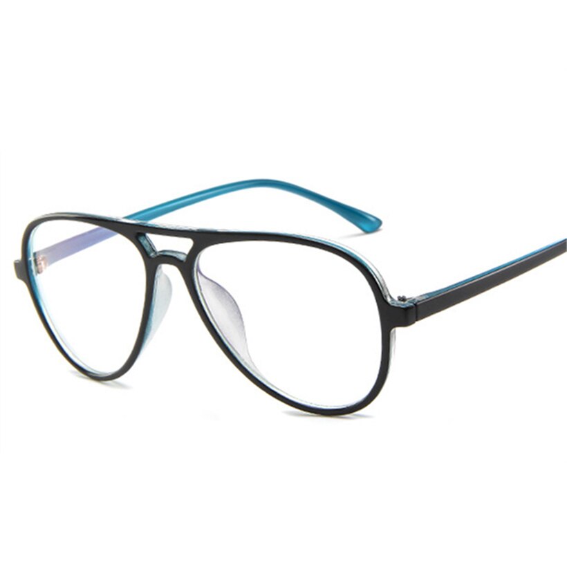Oulylan Mannen Pilot Bril Frame Vrouwen Mode Bijziendheid Transparante Brillen Frames Mannelijke Computer Bril: Blauw
