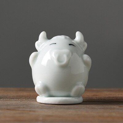 Porcelana China zodiacal, rata, buey, Tigre, conejo, dragón, serpiente, caballo, Cabra, mono, pollo, perro, cerdo, ruyao, mascota, elefante, giraff, China: Ox