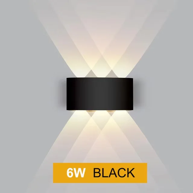 6w 8w 10w 12w udendørs indendørs væglampe led væglampe aluminium vandtæt  ip65 til soveværelse stue trappebelysning: Natur hvid (3500-5500k) / Grøn
