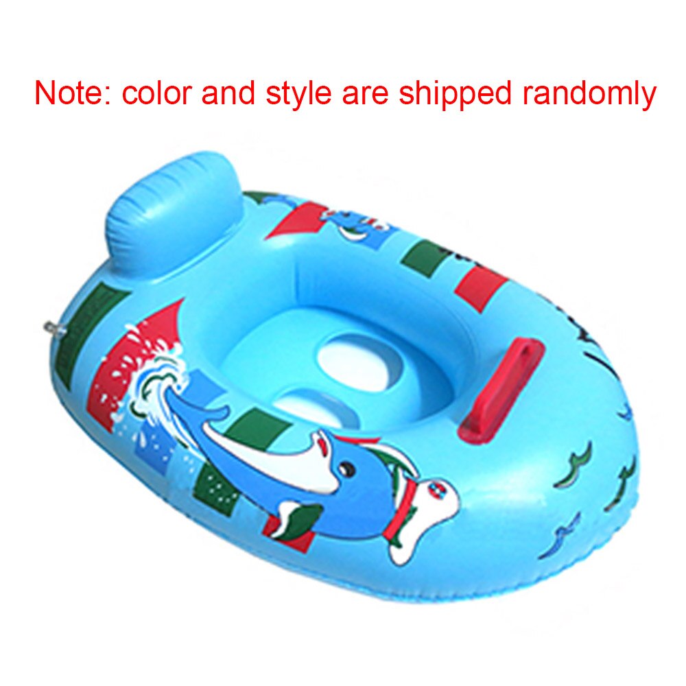 Baby zwemmen seat cirkel cartoon boot zwemmen ring zwembad drijvende opblaasbare zwemmen ring: Default Title