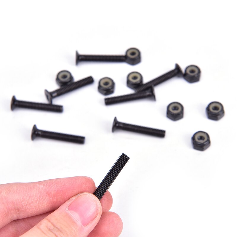 Pack of Skateboard Longboard Hardware Mounting Bolts Set Carbon Steel Screws