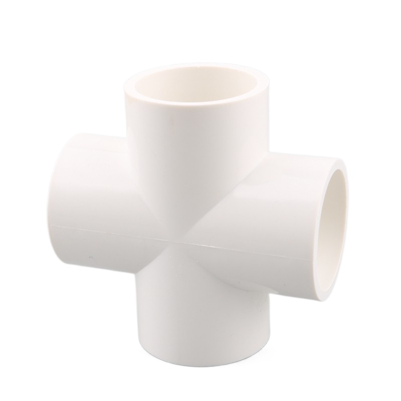 1pc 20/25/32mm/40/50mm PVC Pipe Cross Connector Garden Irrigation System Parts Water Pipe 4 Way Adapter Fish Tank Supplies: I.D 25mm / white