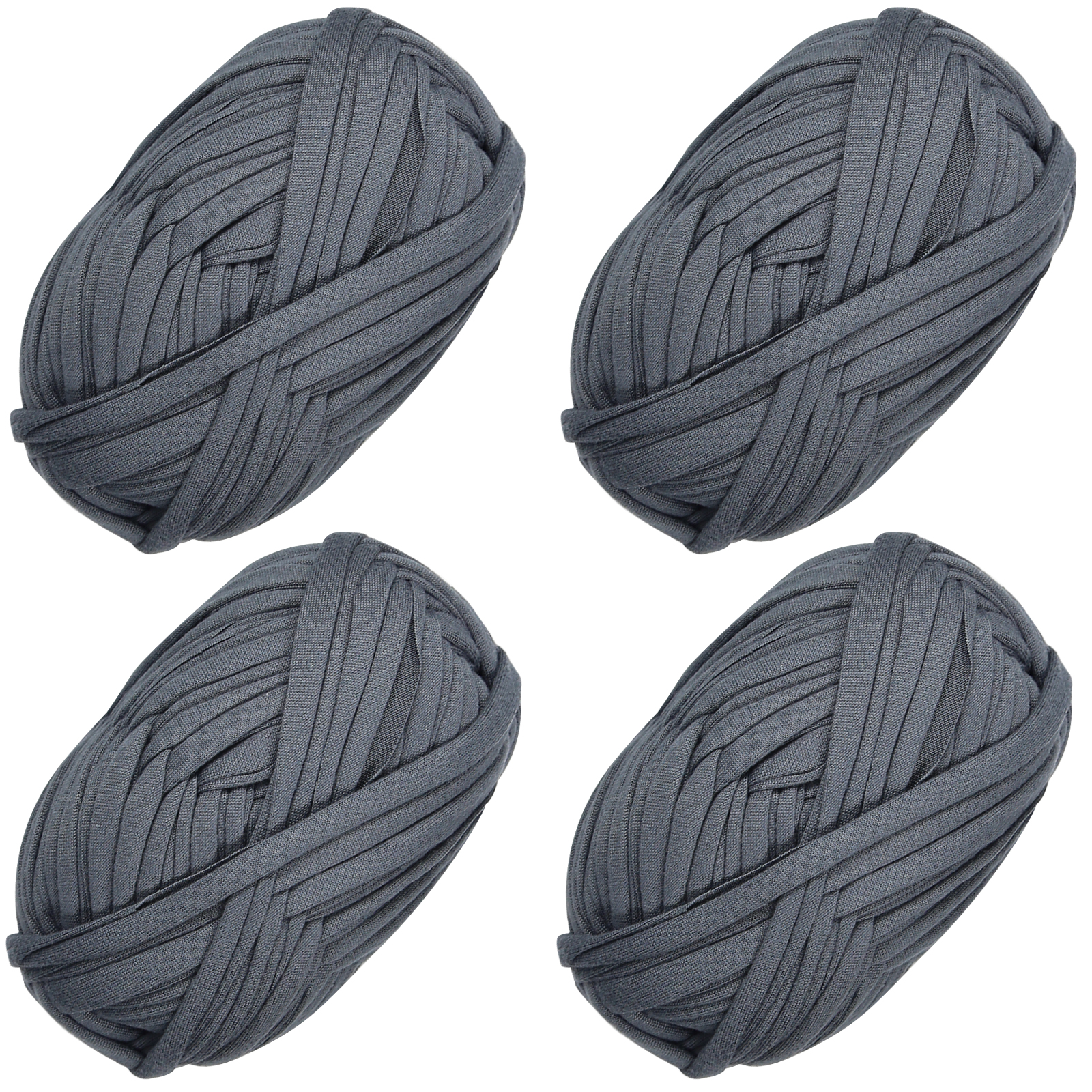 Cinta de ganchillo para tejer a mano, tira de tela gruesa, hilo artesanal, línea de cesta de zapatilla, estera DIY, 4 piezas, 100 g/Pc: Castaño