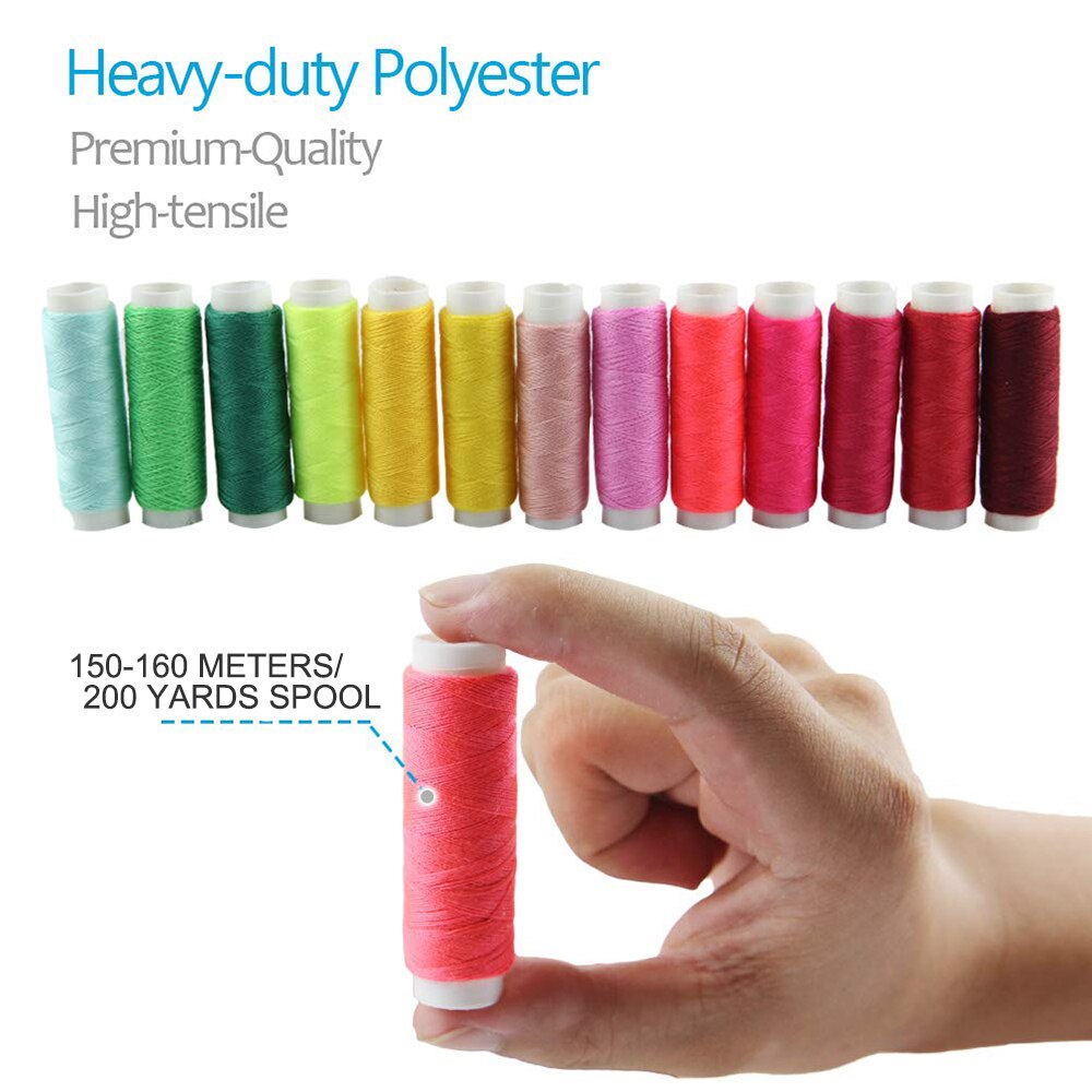 39 Color Polyester Sewing Thread Spool Set 200 Yards/per unit Premium Embroidery Thread for Home Sewing Machine Hand Stitching