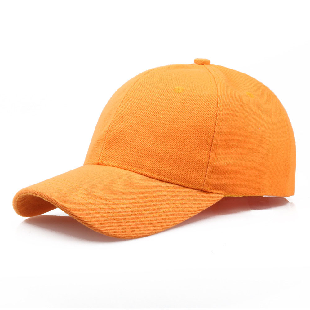 1 kpl lippalakki naiset miehet kesä kevät puuvillalakit naisten kirjain kiinteä aikuisten baseball-lippis hattu snapback pariskunnille: Oranssi