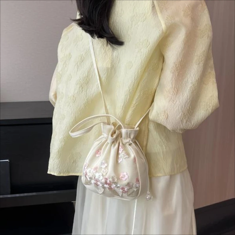Bolsos de hombro pequeños a la para mujer, bolsos de playa de paja con cordón, bolsos con bordado de flores, bolsos cruzados de encaje para viaje