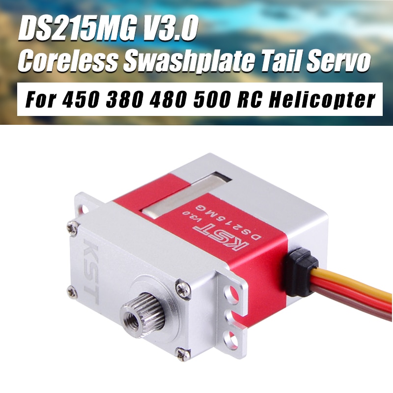 KST DS215MG V3.0 4.8-7.4V Metal Gear Coreless Swashplate Digital CCPM/Rudder Tail Servo For 450 380 480 500 RC Helicopter