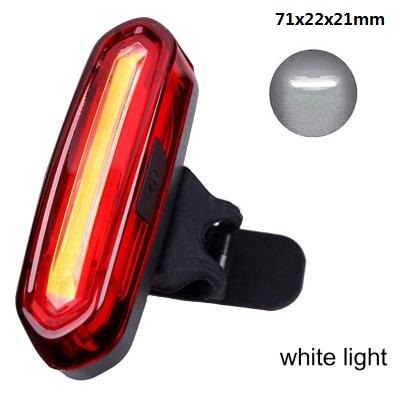 Raypal bicicleta luz 3W USB recargable luz trasera de la bicicleta de lluvia impermeable brillante LED de seguridad ciclismo bicicleta luz trasera: C