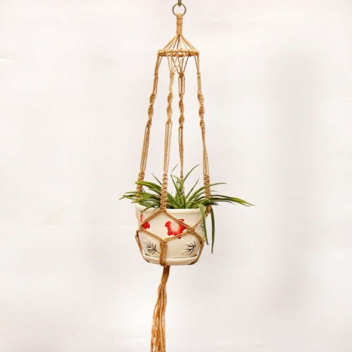 Cintre Vintage pour plantes en macramé, pour Pot de fleurs, panier à suspendre sur les jambes de jardin