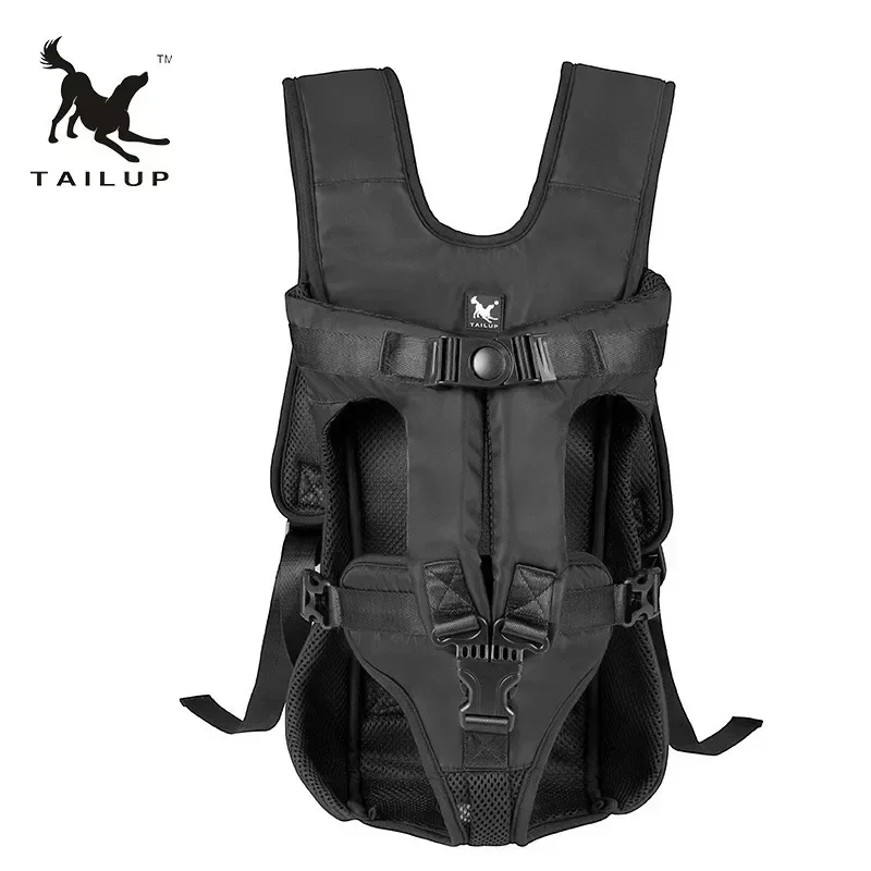 Borsttas voor huisdieren, inwikkelbare rugzak voor grote honden, handig om te dragen bij het uitgaan, nieuw product: XL / Black