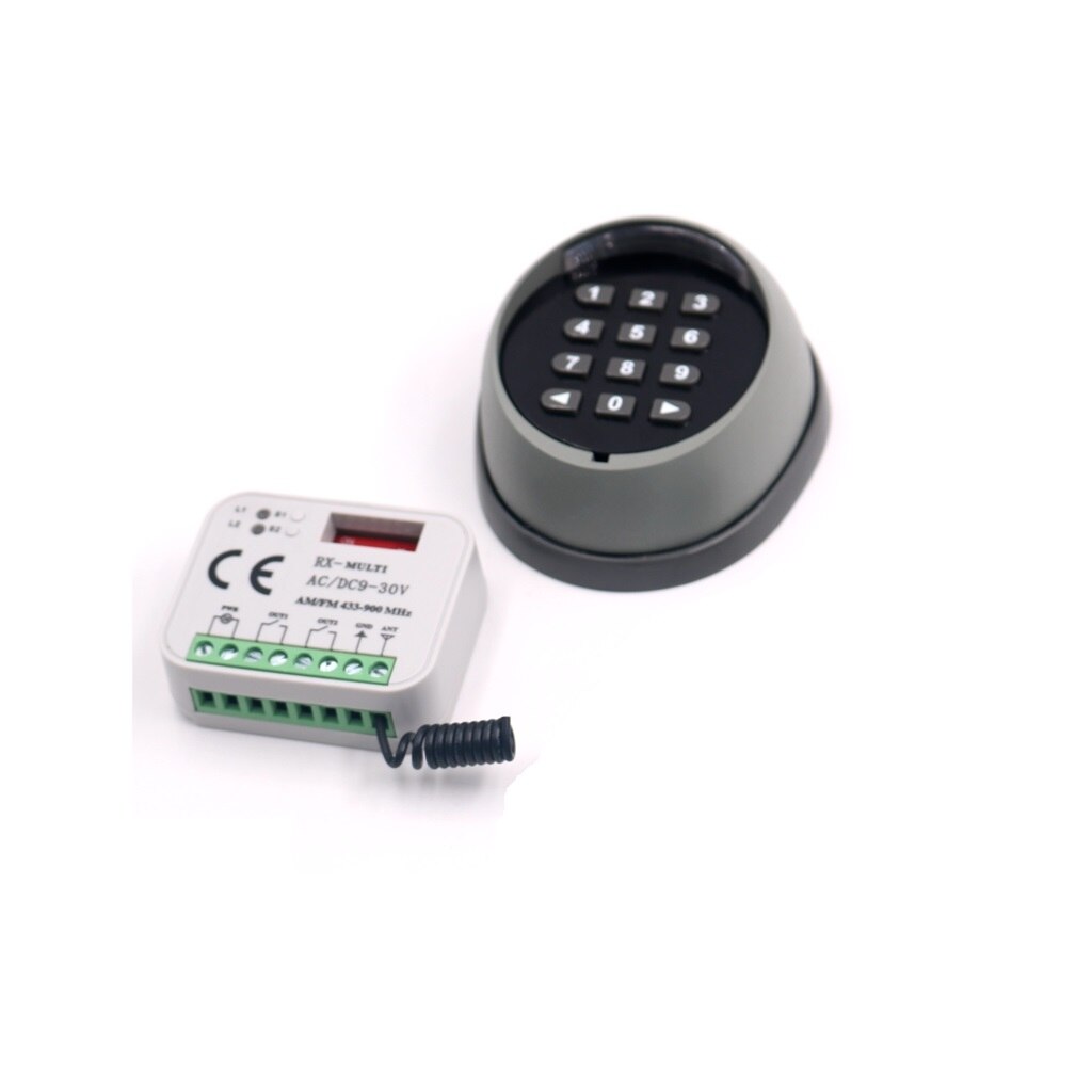 2Way Wireless Password Remote Keypad for Gate Door Access Control Door Gate Opener 433.92mhz HCS101 Standard: Black
