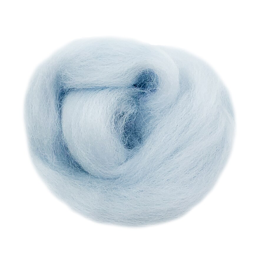 10/50/100g Light Blue Series Wool Fibre Flower Animal Toy Wool Roving Needle Felting Handmade Spinning DIY Craft Materials Tool: 67 / 10g