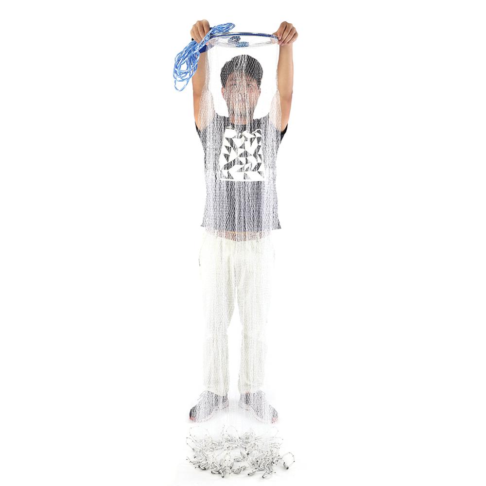 Sieć rybacka 2.4m 3.6m 4.8m obsada ręczna rzut sieć rybacka mała siatka pułapka na ryby akcesoria robić sieci rybackich na zewnątrz