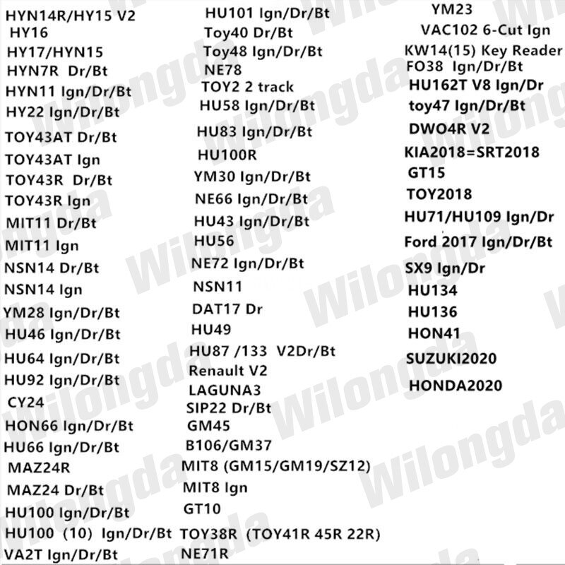 LISHI herramientas del cerrajero 2 en 1TOY40 TOY48 TOY43 TOY43 IGN TOY43AT TOY43AT IGN TOY43R VA6 TOY2018 TOY2 pista VA2T HU43 TOY38R