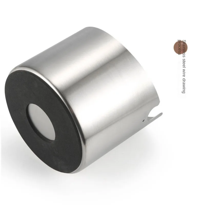 Lixeira de café com absorção de impacto de aço inoxidável, lata de lixo antiderrapante para café, haste móvel para moagem em pó