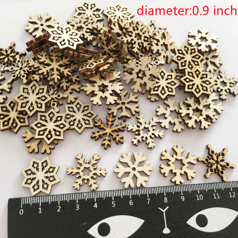 FOIMAS 50pcs Christmas Wood Clips – Snowflake Decor Clothespins For DIY Crafts, Photo Hanging & Holiday Decoration - View #7