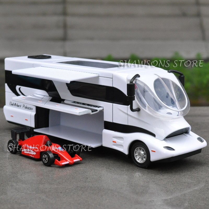 1:50 MODELLINI di LUSSO MODELLO di camper GIOCATTOLI TIRARE INDIETRO ELEMMENT PALAZZO camper furgone replica SUONO LUCE: bianca