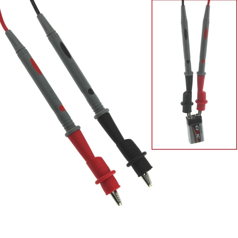 Alligator Clips Clamp Cable Digital Multimeter Test + 1000V 20A Test Lead