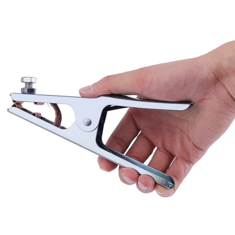 Practical 300A Grounding Welding Manual Welders Arc Earth Chrome-Plated Cable Clip Electrical Clamp Copper Gripping