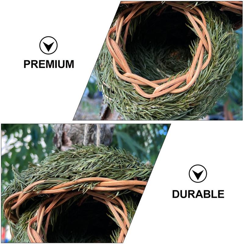 1Pc Outdoor Woven Bird Nest Hanging Bird House Garden Bird Nest Adornment