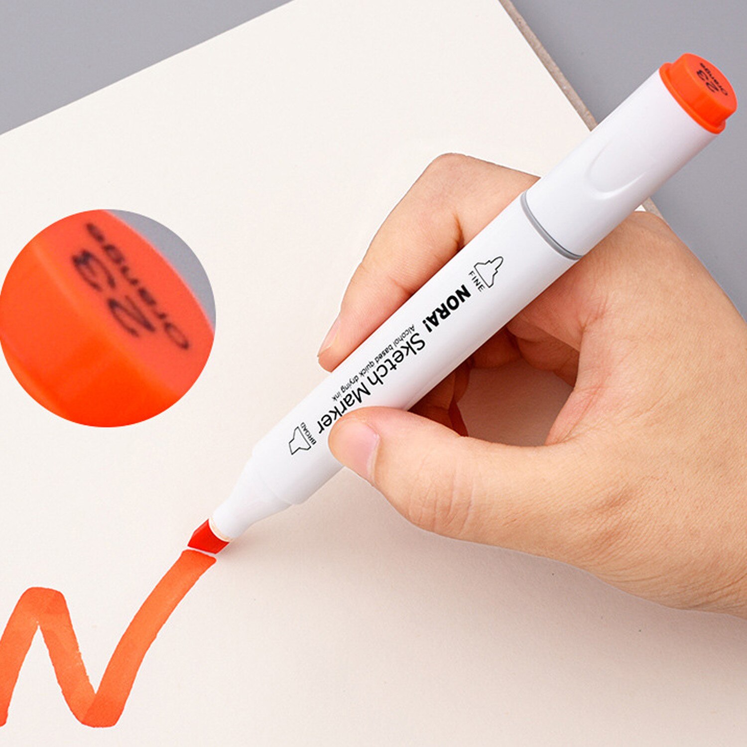 60pcs/set Art Markers Set Dual Headed Artist Sketch Oily Alcohol Manga Marker Art Supplies For Drawing