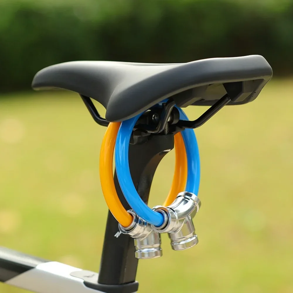 Bike Lock Thick Steel Cable & Alloy Ring Cut-Resistant Waterproof for Mountain/Road/E-Bikes Bicycle Accessories Sports cycling