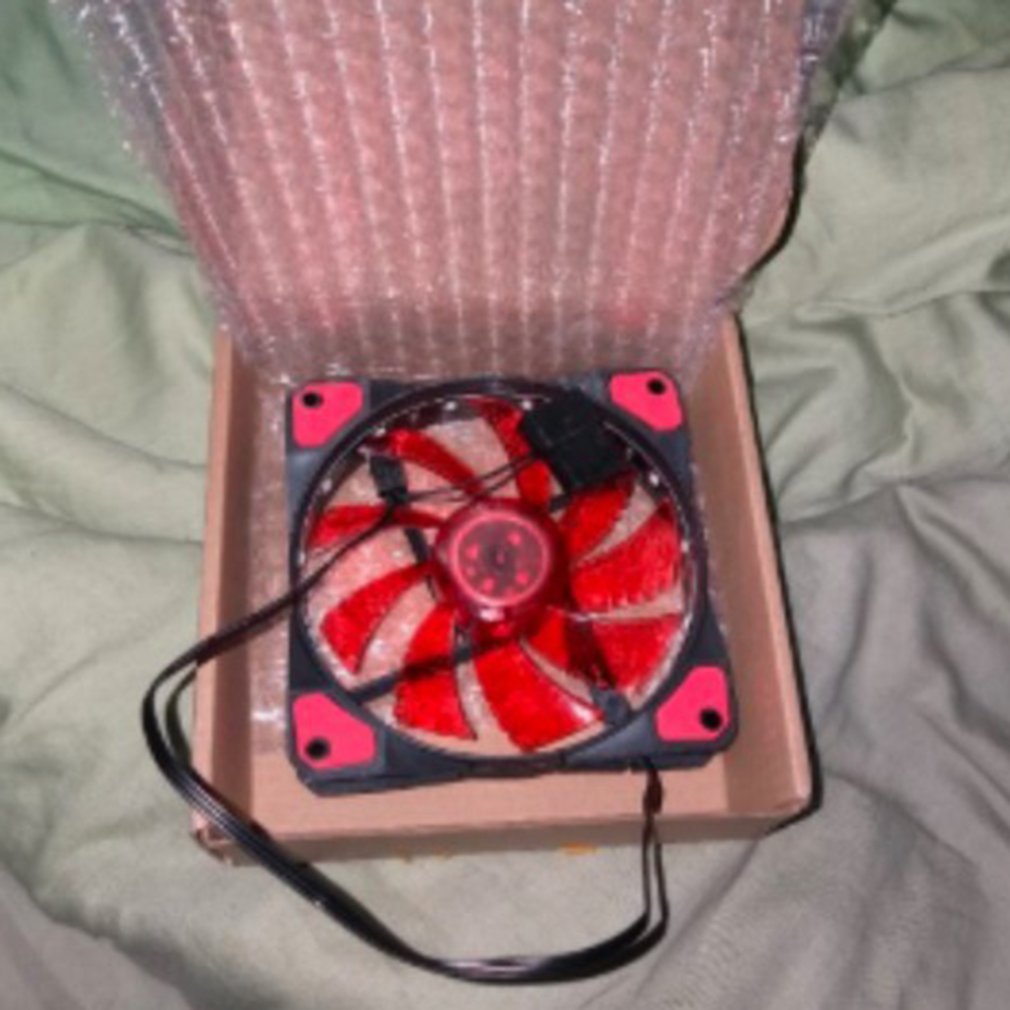 120mm blaue/grüne, effiziente wärmeableitung, geräuscharm, kühl und leise, 15 blaue/grüne/rote led-desktop-pc-gehäuselüfter